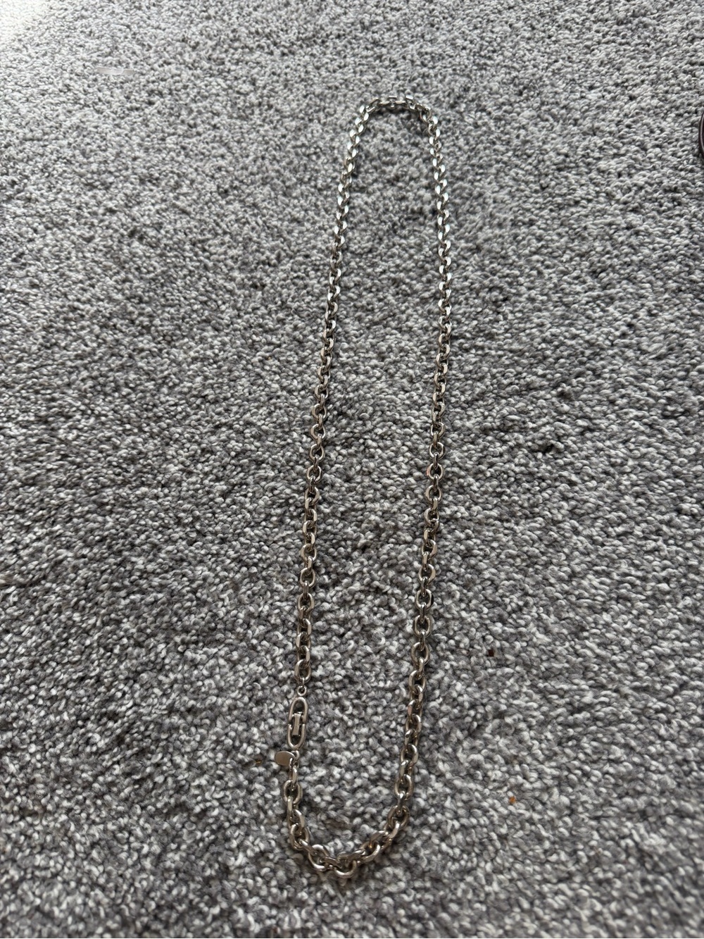 Roget Silver Chain Link Necklace - Women Jewelry vintage Mid Century